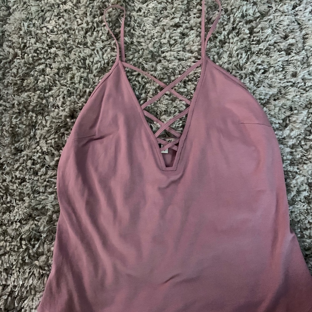 Cute cross cross tank